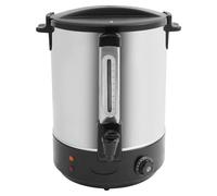 HJYBFA Urna de café comercial, dispensador de agua caliente eléctrico de 7,4 galones, barril aislante de acero inoxidable, caldera de agua y calentador para café, té, leche black