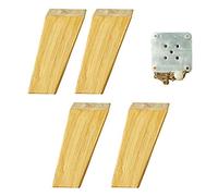 HJYCLFAZU 4 Patas de Madera para Muebles, Patas de sofá, pirámide, cuadradas, de Repuesto para Silla, reposapiés, Mesa de Centro Doble, Armario, Patas de Madera.