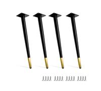 HJYCLFAZU Juego de 4 Patas de Metal Ajustables para Muebles, de Repuesto para escritorios, sillas, sofás, tocadores, Camas y armarios, 72 cm, Opciones de Color Negro/Dorado. Mejora tu hogar.
