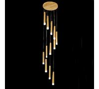 HJYCLFAZU Lámpara de araña Creativa Moderna, Moderna, Minimalista, LED, Escalera Larga, Edificio dúplex, Restaurante, Bar, mesita de Noche, pequeña lámpara Colgante, 12 Cabezas