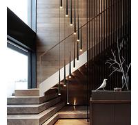 HJYCLFAZU - Lámpara de Escalera giratoria para Escalera de Lujo, para Edificio dúplex, Villa Larga, vestíbulo de Hotel, Departamento de Ventas, lámpara de ingeniería (tamaño: 6 Cabeza