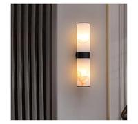 HJYCLFAZU Lámpara de Pared LED Italiana - Luminaria de mármol y Cobre para Dormitorio, vestíbulo y Pasillo. Iluminación Moderna para escaleras. Aplique de Interior Elegante (Negro y Blanco frío).