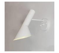 HJYCLFAZU Lámpara de Pared Moderna Ajustable de Metal Blanco y Negro - Elegante luz de mesilla para Dormitorio, cafetería, Pasillo y escaleras. Luminaria versátil con Pantalla (Blanca, sin Enchufe).