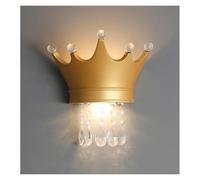HJYCLFAZU Lámpara de Pared Moderna de Lujo con Forma de Corona de Cristal para Dormitorio de niñas: Elegante luz Nocturna Colgante, decoración Habitaciones de Princesas Infantiles, Ideal para Pas