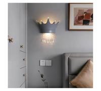 HJYCLFAZU Lámpara de Pared Moderna de Lujo con Forma de Corona de Cristal para Dormitorio de niñas: Elegante luz Nocturna Colgante, decoración Habitaciones de Princesas Infantiles, Ideal para Pas
