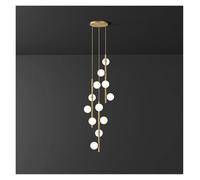 HJYCLFAZU Lámparas Colgantes nórdicas para Sala de Estar y Comedor, iluminación de Techo Moderna para Interiores (luz Blanca, 4 Cabezales, 3 líneas)