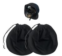 HJYDGJ 2 bolsas para casco de moto con cordón negro, para motocicleta, equitación, bicicleta, esquí, baloncesto, fitness, al aire libre
