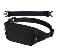 HJYDGJ Brusttasche Damen Herren Bauchtasche Schwarz Gürteltasche Herren Damen Bauchtasche Damen Herren Hüfttasche Damen Herren Bauchtasche Damen Klein-Schwarz-wird mit Verlängerungsgurt, Negro