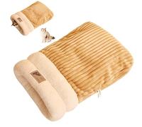 HJYDGJ Pet Bed for Winter Pet Bed for Hauskatzen Genisch Cat Bed Cave Cat Sleeping Bag Warm Pet Bed Dog Bed Sleeping Bag Waschbarer Warmer Katzenschlafsack - Braun