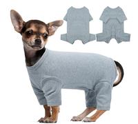 Hjyokuso Pijama para perro XS, pijama para perros pequeños, medianos y grandes, traje de recuperación después de la cirugía, pijama para mascotas, ropa protectora para dejar de lamer, rayar