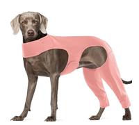 Hjyokuso Traje de recuperación para perros, protección de patas para cirugía, manga antilamido para pata trasera, protector de codo, previene lamidos y mordeduras, evita infecciones de heridas Rosa XL