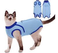 Hjyokuso Traje De Recuperación Profesional para Gatos, Body Gata Esterilizacion, Jersey Gato Operaciones, Ropa para Gatos Operación, Abrigo Gato Pequeño, Cuello en e Alternativa - M
