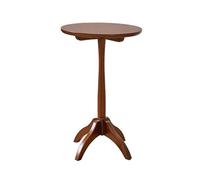 HJYXXSR Mesa Auxiliar Redonda Simple, Mesa Auxiliar De Sofá De Altura Ajustable De Madera Maciza, Mesita De Noche De Cuatro Patas, Adecuada para Dormitorios, Salas De Estar Y Espacios Pequeños Walnut
