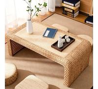 HJYXXSR Mesa de Centro de ratán, Mesa de Tatami Japonesa, mesas de Suelo multifuncionales, Adecuada para balcón, ventanal y Sala de Estar Medium