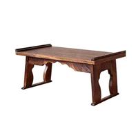 HJYXXSR Mesa Japonesa Plegable De Piso Bajo De Madera Maciza, Mesa Pequeña Portátil con Bandeja para Té Y Café, Escritorio De Meditación Multiusos, Adecuado para Balcones, Dormitorios, Ventanales