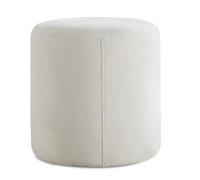 HJYXXSR Reposapiés de Estilo Moderno, Taburete Redondo para Cambiar Zapatos, con Funda de Lino extraíble, Taburete de sofá Simple, Adecuado para Sala de Estar, Dormitorio, Entrada Beige Tall Version