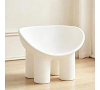 HJYXXSR Sillones Creativos De Un Solo Asiento, Hechos De Material De PE, Taburetes con Patas De Elefante, Sillas Infantiles Sencillas, Adecuadas para Salas De Estar, Dormitorios, Estudios White S