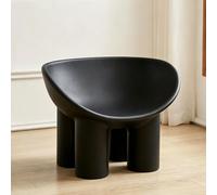 HJYXXSR Sillones Creativos De Un Solo Asiento, Hechos De Material De PE, Taburetes con Patas De Elefante, Sillas Infantiles Sencillas, Adecuadas para Salas De Estar, Dormitorios, Estudios Black S