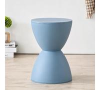 HJYXXSR Taburete de plástico con Forma de Reloj de Arena, Silla Redonda Multifuncional, Mesa Redonda pequeña portátil/mesita de Noche, Adecuado para Sala de Estar, Dormitorio, Comedor Blue