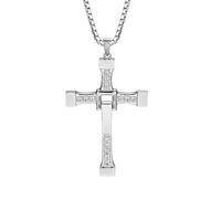 HJYZY 11pcs collar de cruz de cristal plateado pegatinas Dominic Toretto conjunto de joyas