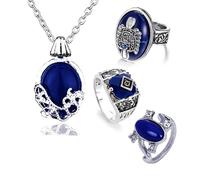 HJYZY 14 collares con sello de The Vampire Elena Daylight Walking de Damon, anillos de Carolim, accesorios de joyería para disfraz de Katherine