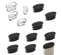 HJYZY 15 mm x 30 mm Tapones ovalados para extremos de silla, tapones de tubo, almohadillas ovaladas de silicona para patas de silla/escritorio/tubo, protección 50 unidades