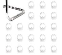 HJYZY 19 mm Silla Pie Cap Muebles Pies Rectángulo en forma de patas de silla antideslizante Punta blanca (apto para muebles de pierna de diámetro de 18-20 mm) 15 piezas
