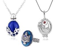 HJYZY 3 piezas The Vampire Joyería Pegatina Daywalking Sapphire Collares Elenna Apertura Vervain Locket Colgante Collar Stefann Ring