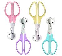 HJYZY 4 colores de acero inoxidable cortador de huevos tijeras de cocina huevo herramienta de corte de huevo de paloma, tijeras de huevo de codorniz, cortadora de huevo