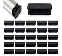 HJYZY 40 tapas rectangulares para el extremo de la silla 40 x 30 mm Tapa de enchufe para muebles Prevención de deslizamiento para tubo rectangular Mesa Silla Estante Inserto Acabado Plug Negro