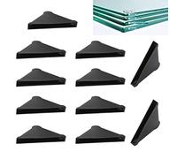 HJYZY 5 protectores de esquina triple de 50 mm, color negro para vidrio afilado, hojas de metal, espejo, baldosas de cerámica, 20 unidades