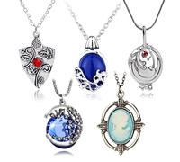 HJYZY 5 unids vampiro senderismo katherine zafiro elena gilbert apertura vervain medallón Bonnie collares Galaxy y Media Luna cósmica colgante conjunto de joyería