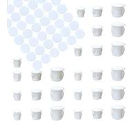 HJYZY 90 piezas 6 mm / 8 mm / 10 mm Tapón de Agujero de Plástico Tapones para Agujeros de Perforación 54 piezas Embellecedor Cubre-Tornillos Adhesivo Blanco