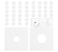 HJYZY Cubierta de agujero de alambre de pared reservada para taladro, tapa de orificio de escritorio, tapón de tubo de polvo, adhesivo blanco para agujeros de tornillo 110 piezas