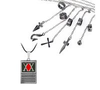 HJYZY H.Unter Collar Kurap.ka Cosplay Cinco Dedos Anillos Cazador Pulsera Cadena Anime Pulsera Anillo Accesorios Anime Pegatina 12 piezas