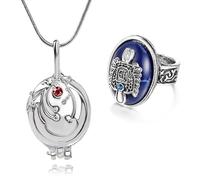 HJYZY Joyería de vampiro collar con colgante de verbena, anillo de Damon, calcomanías para cosplay