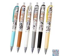 HJYZY Lindo gato bolígrafo 0,5 mm gel Kawaii bolígrafos anime bolígrafo tinta negra 0,5 mm pegatinas anime 16 unidades