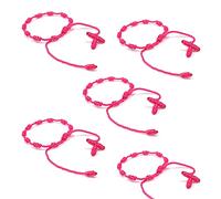 HJYZY Pulsera Decenario de 10 uds con cruz tejida ajustable Rosario Pulsera Cruz - Adecuados para hombres y mujeres