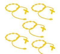 HJYZY Pulsera Decenario de 10 uds con cruz tejida ajustable Rosario Pulsera Cruz - Adecuados para hombres y mujeres