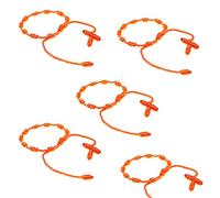 HJYZY Pulsera Decenario de 10 uds con cruz tejida ajustable Rosario Pulsera Cruz - Adecuados para hombres y mujeres