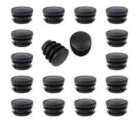 HJYZY Tapón redondo de plástico para tubo de 20 mm, color negro, para silla de mesa, estante de inserción, 50 unidades