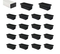 HJYZY - Tapones rectangulares de plástico (30 mm x 15 mm, 30 unidades), color negro
