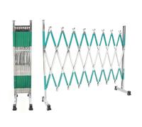 HJZALMI Puerta De Seguridad Plegable De Acero Inoxidable, Valla De Tráfico Retráctil Portátil, Barricada Extensible para Exteriores para Obras, Almacenes Y Garajes(Silver,Height120 Length300cm)
