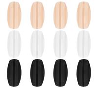 HJZHII 12 cojines de silicona para sujetador, 3 colores de silicona para sujetador, almohadillas antideslizantes, protectores de hombro flexibles para mujeres que se resbalan, minimizan las molestias