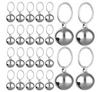 HJZHII 24 piezas de metal Jingle Bells, collar para perros y gatos, campana con hebillas, colgante fuerte, accesorios para mascotas, no pierdas los encantos de entrenamiento para mascotas, 1.4 × 1.4 ×