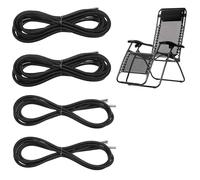 HJZHII 4 cables de repuesto para silla de gravedad, cordones de reparación de cinchas universales elásticas de nailon para patio, sillas reclinables, sillas de playa, sillas de descanso, sillas de