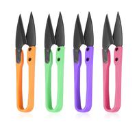 HJZHII 4 piezas tijeras de cosecha, tijeras de jardín, tijeras de podar mini de bonsái de jardín para plantas pequeñas, accesorios de cultivo descosedor de rosas de acero inoxidable premium (color)