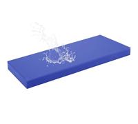HJZPWB 5 cm de Grosor Colchoneta Banco Jardin Cuero SintéTico Cojines para Bancos de Exterior Desmontable Cojin Banco Exterior Cojines para Banco Colchoneta Banco Jardin,Azul,130x50x5cm
