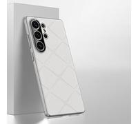 HJZSZX Funda de Cuero Liso de Lujo para Lente de cámara Sam S24 Plus, rígida, Delgada y con Buena Textura (para Sam S24 Plus/SD XS Blanco)