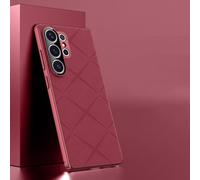 HJZSZX Funda de Cuero Liso de Lujo para Lente de cámara Sam S25 Plus, rígida, Delgada y con Buena Textura (para Sam S25 Plus/Red SD XS)